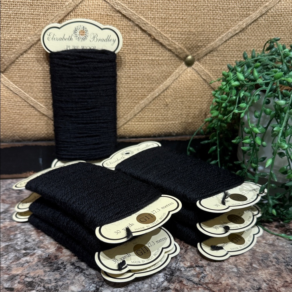 Elizabeth Bradley Black Wool Yarn